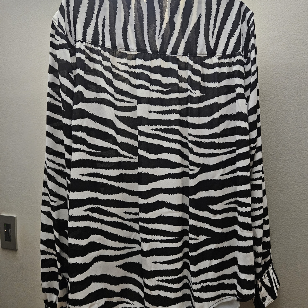 Worthington Black and White Zebra Print Blouse XXL - Picture 3 of 3